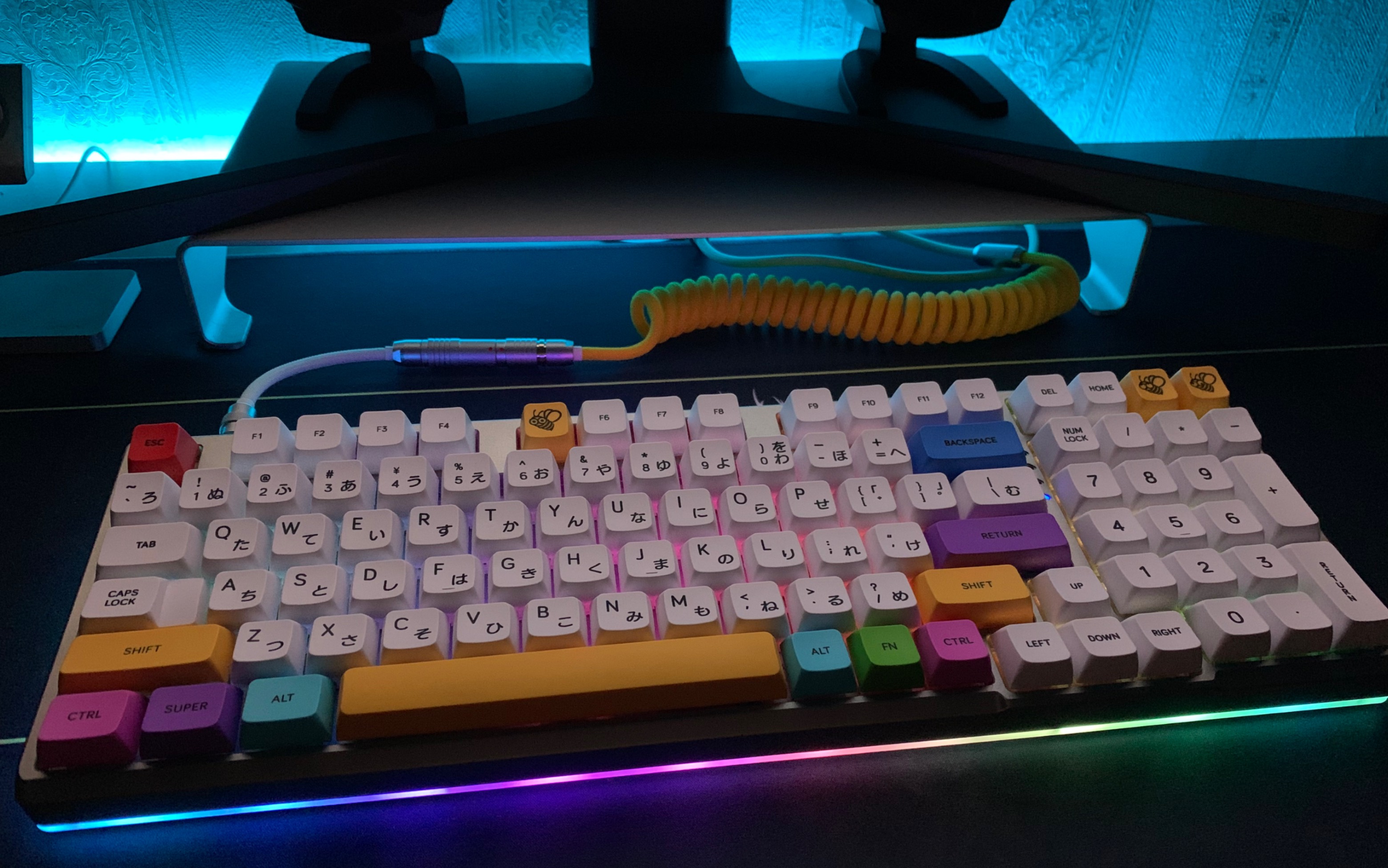 sp极星灰轴打字音,mda霓虹键帽