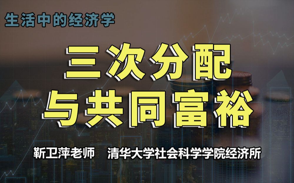 【清华大学靳卫萍】三次分配与共同富裕 生活中的经济学