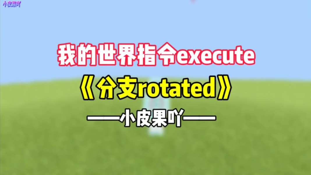 我的世界指令execute:分支rotated的两种语法格式哔哩哔哩bilibili