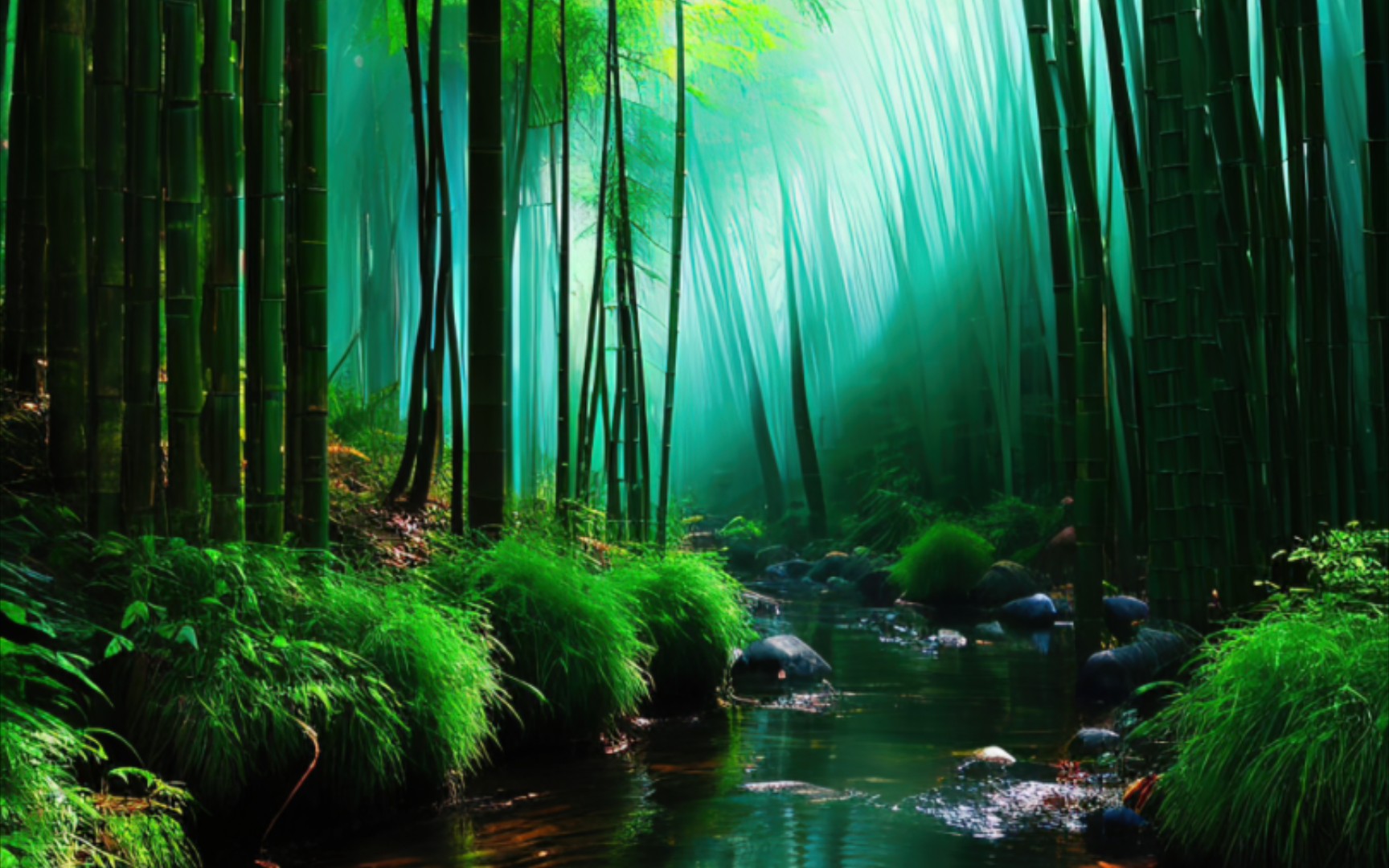 看竹林,享受绿色唯美的景色唯美竹林绿色的气息