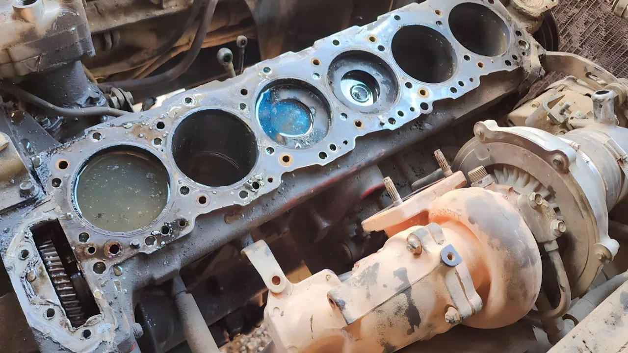 4k 巴基斯坦 修理大货车 - 发动机套更换 完成发动机维修和修复*