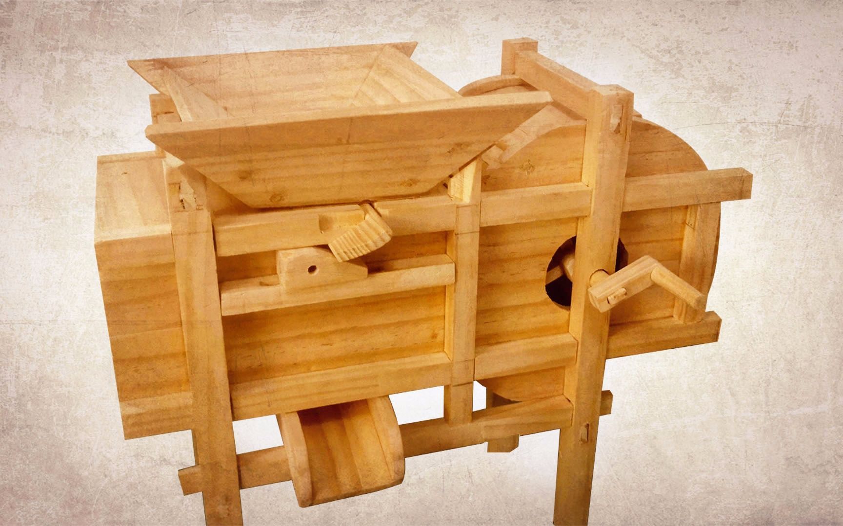 制作一老物件"谷风车",在南方秋收必备,知道怎么用吗