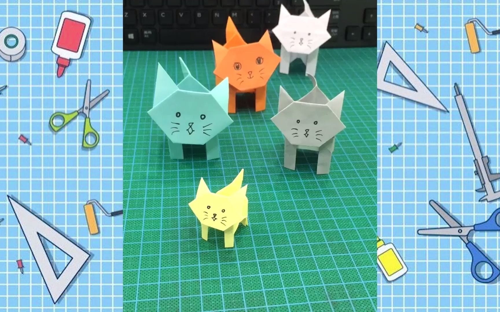 【甜果亲子】手工diy:立体纸片猫,喵喵喵~_哔哩哔哩 (゜-゜)つロ 干杯