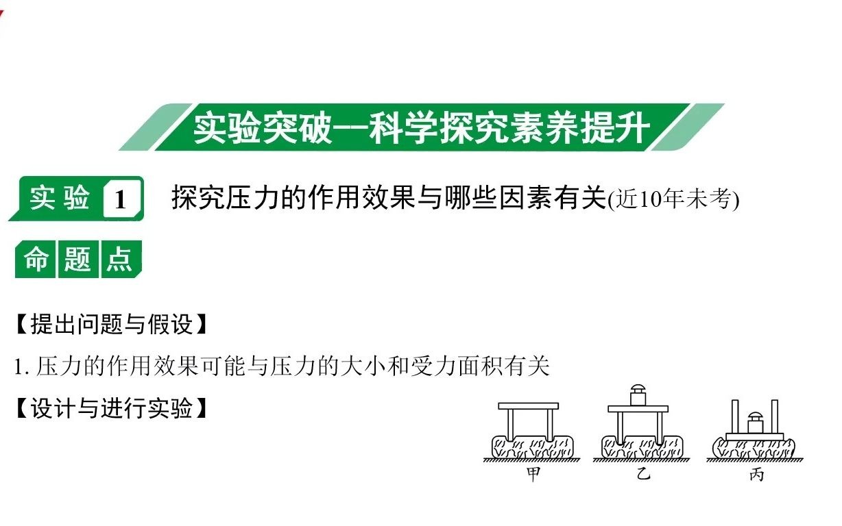 壓強(二)固體壓強和液體壓強的實驗探究