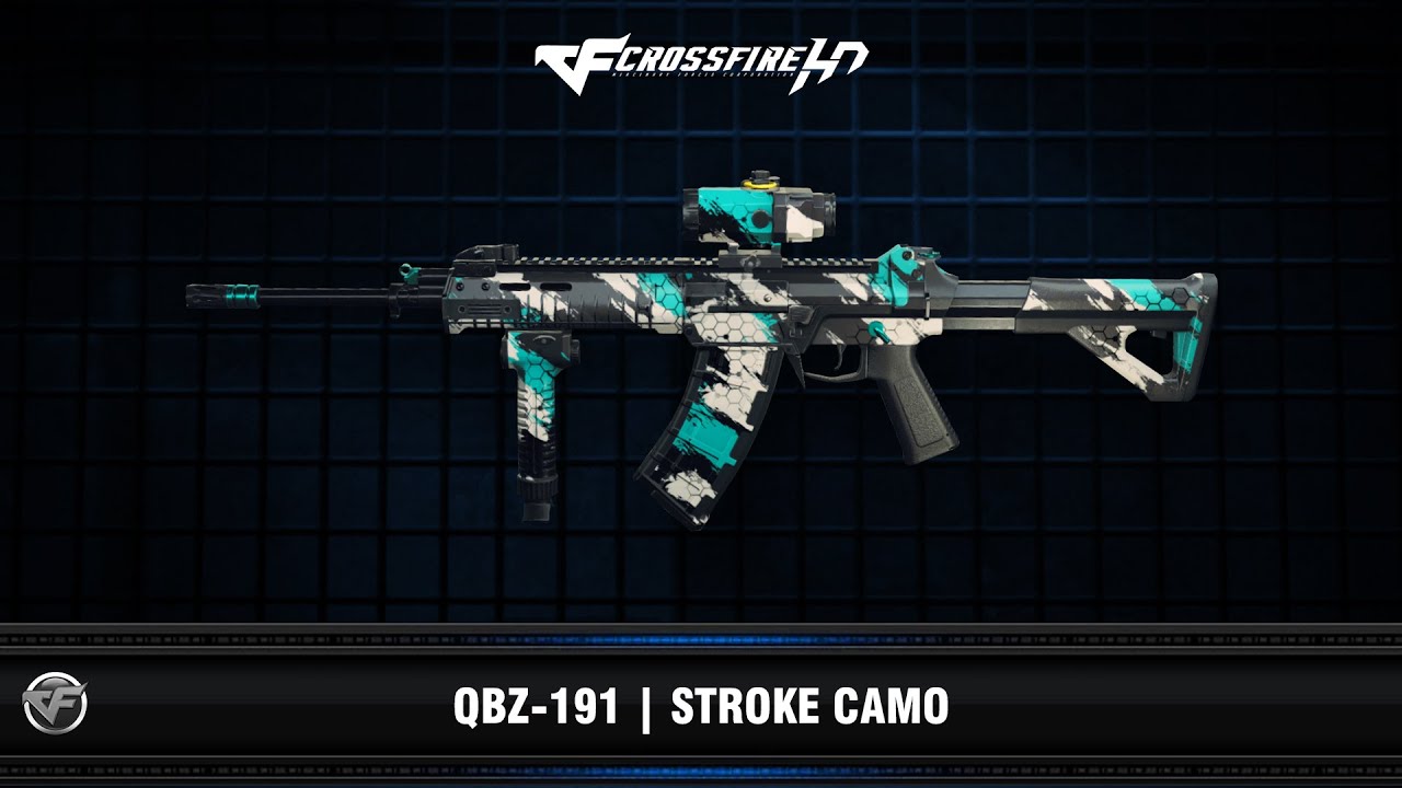 cfhd皮肤展示:qbz-191 六角迷彩 qbz-191 _ stroke camo