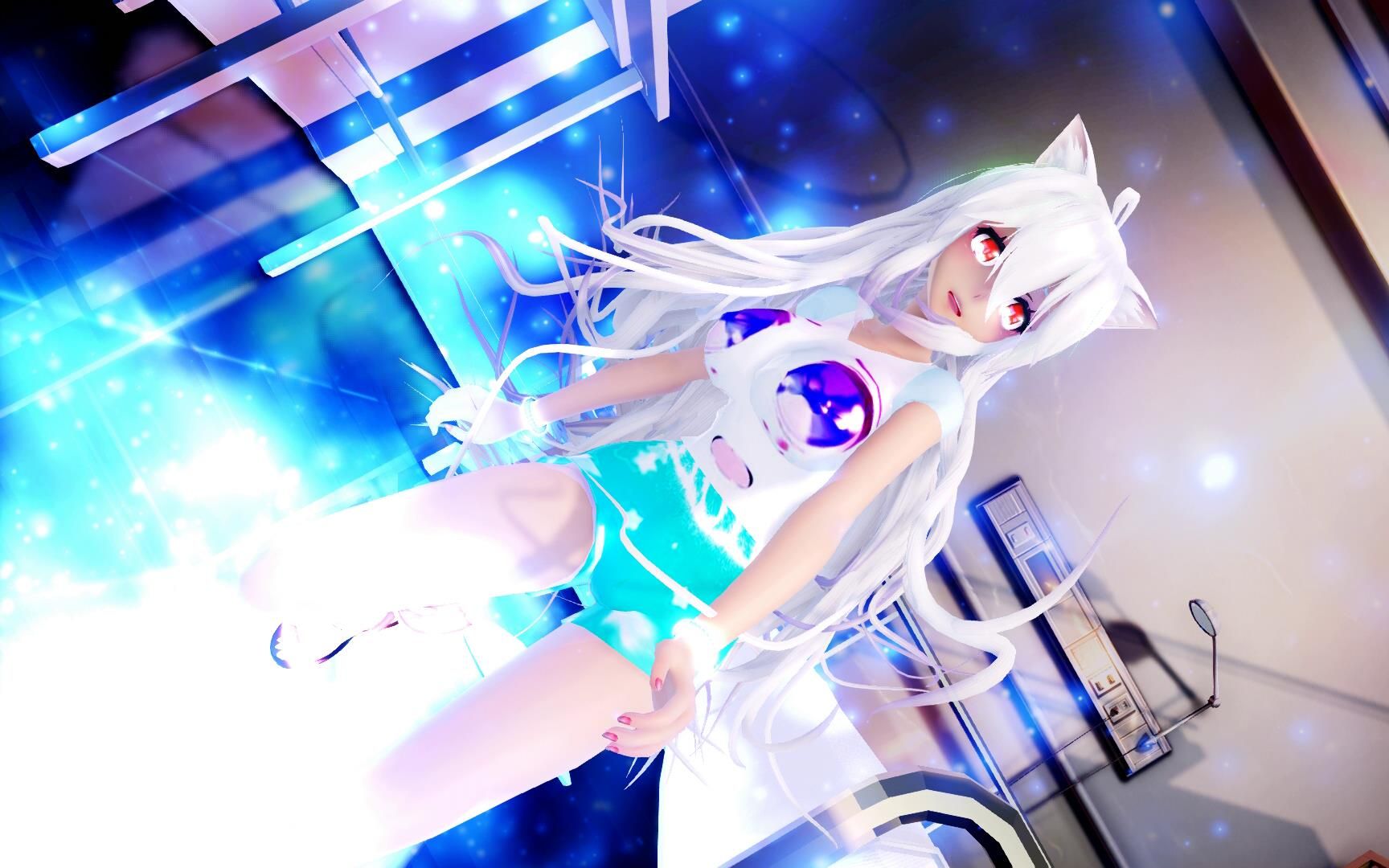 mmd在病房里和弱音haku一起大眼瞪小眼4k画质