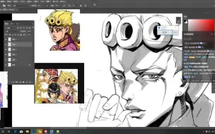 Download Video: CG插画|直播教程 画一个撩人版JOJO？