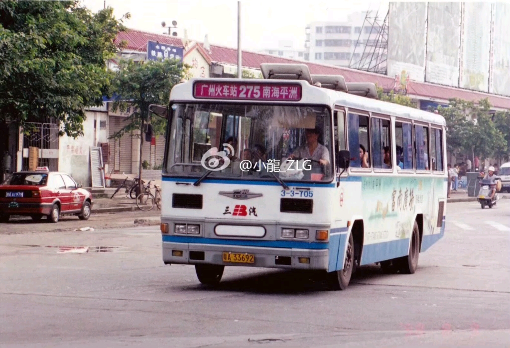 20年前非空调车年代广州公交三汽275报站,当年全程5元