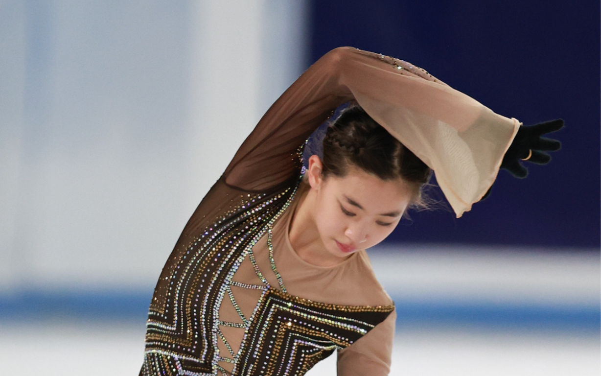 花样滑冰|程佳盈训练中的3lz3t