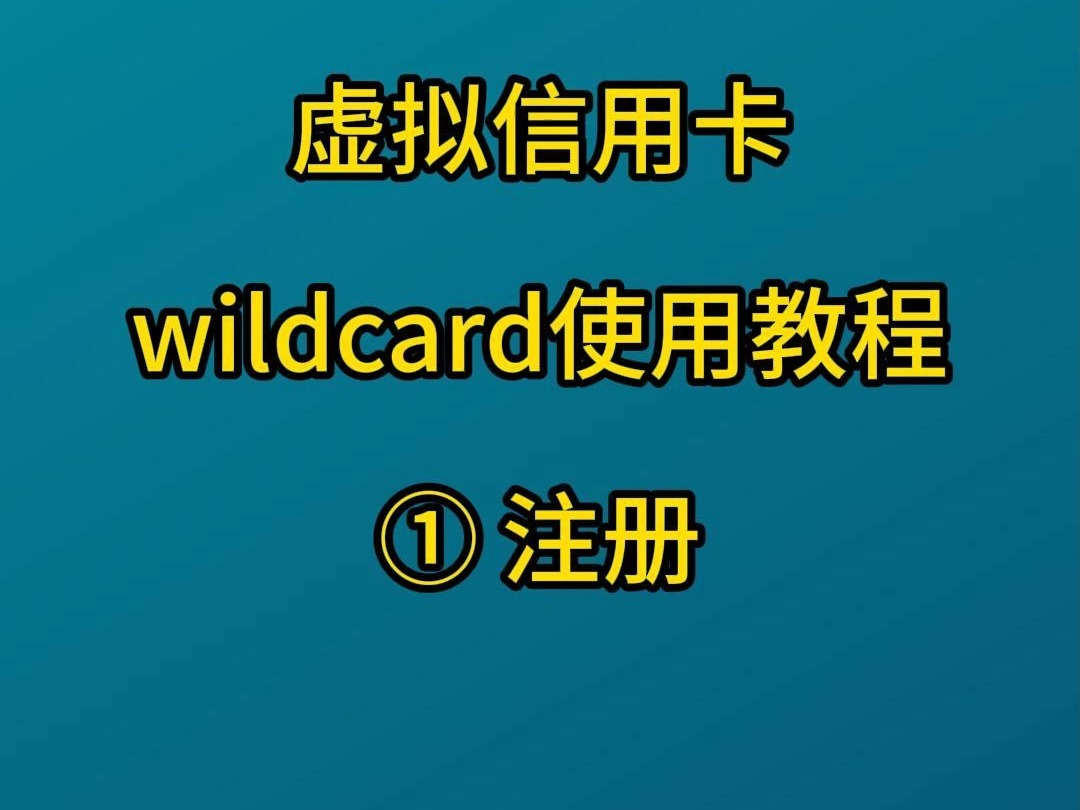 wildcard一站式虚拟银行卡,跨境党必备哔哩哔哩bilibili