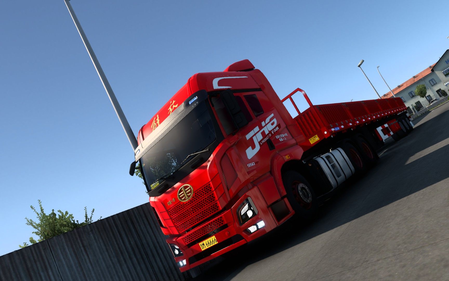 欧卡2 解放jh6 13米低栏拉瓷砖