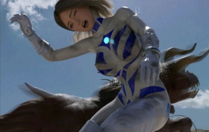 女奥特曼被三人围攻,伤痕累累的惨败了