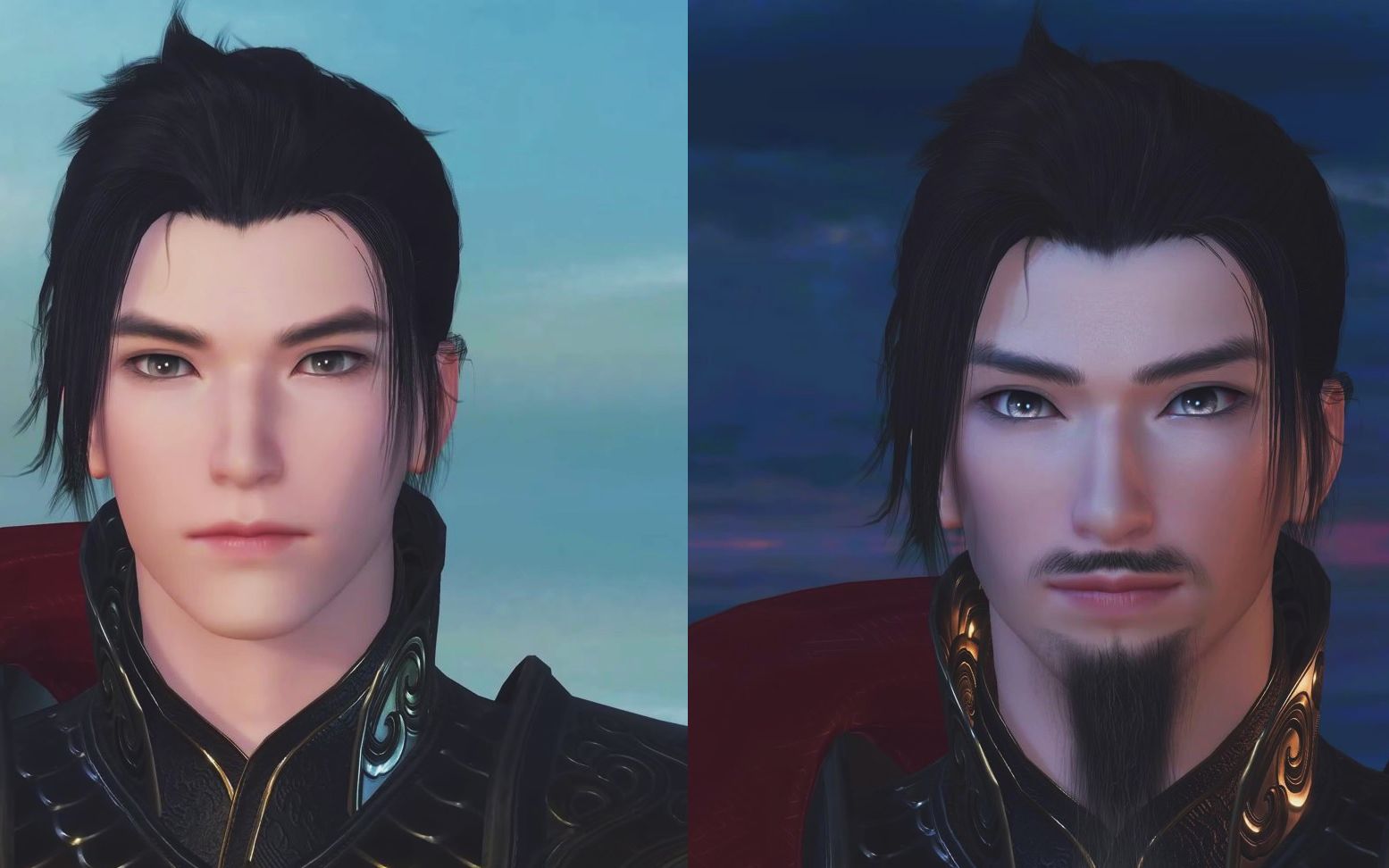 【易水寒】 捏脸体验加实机演示(15倍速): 帅哥和大叔仅仅只差一个胡