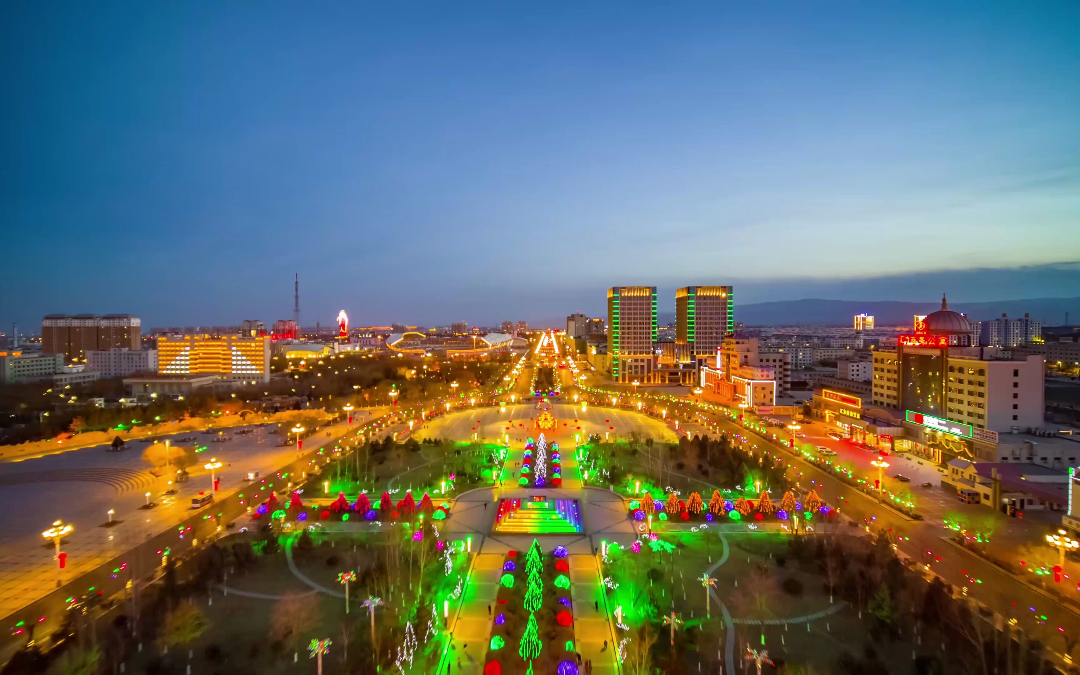 嘉峪关 广场花灯