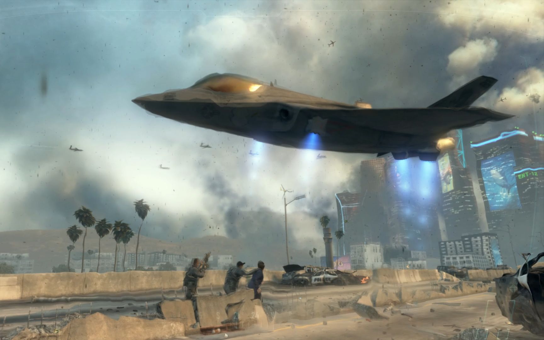 使命召唤9:g20峰会遇袭!数千架无人机轰炸洛杉矶!fa38悬停战机登场!