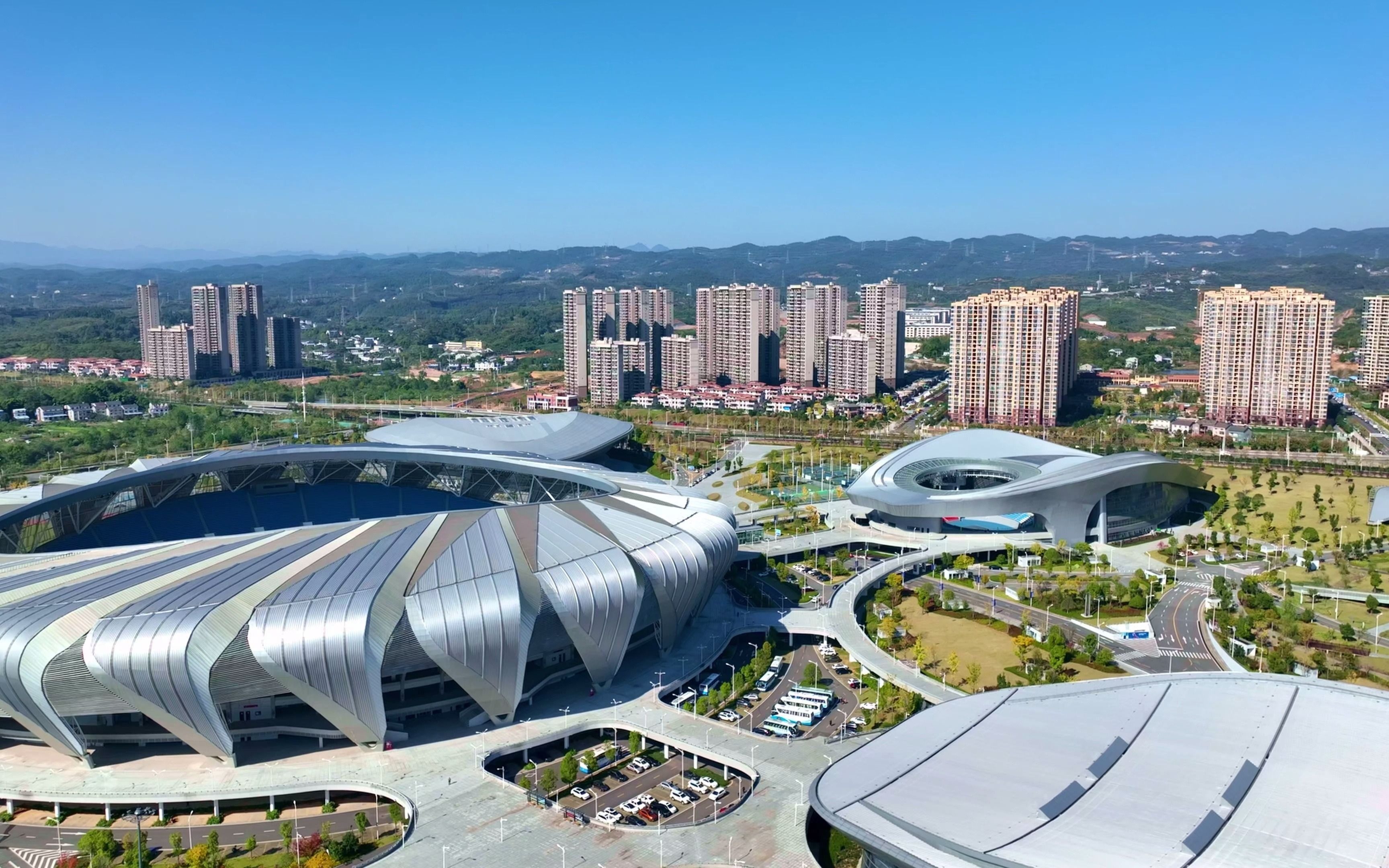 航拍宜昌奥体中心#大疆无人机