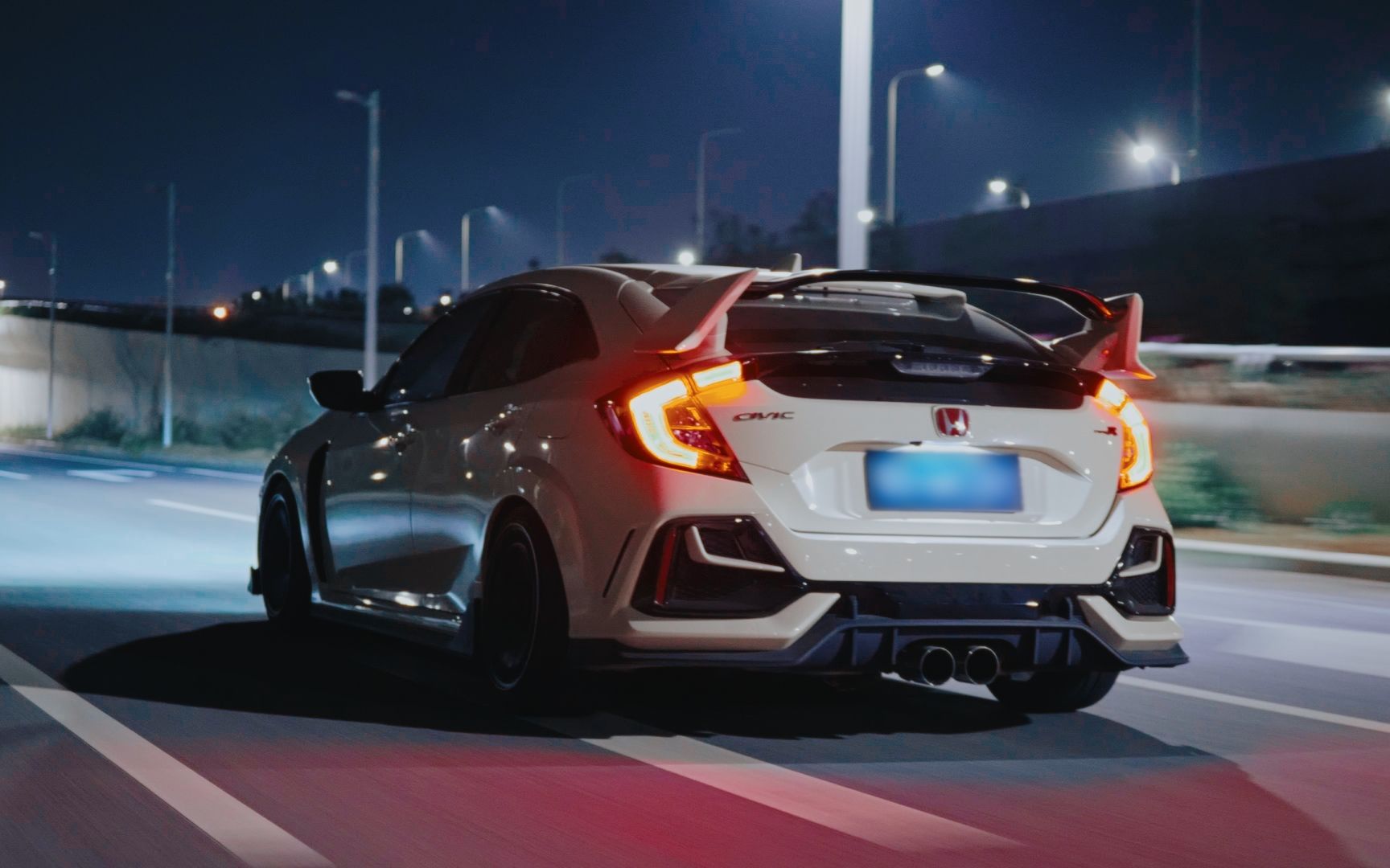 HondaⷮŠFK8 Type R 夜跑哔哩哔哩bilibili