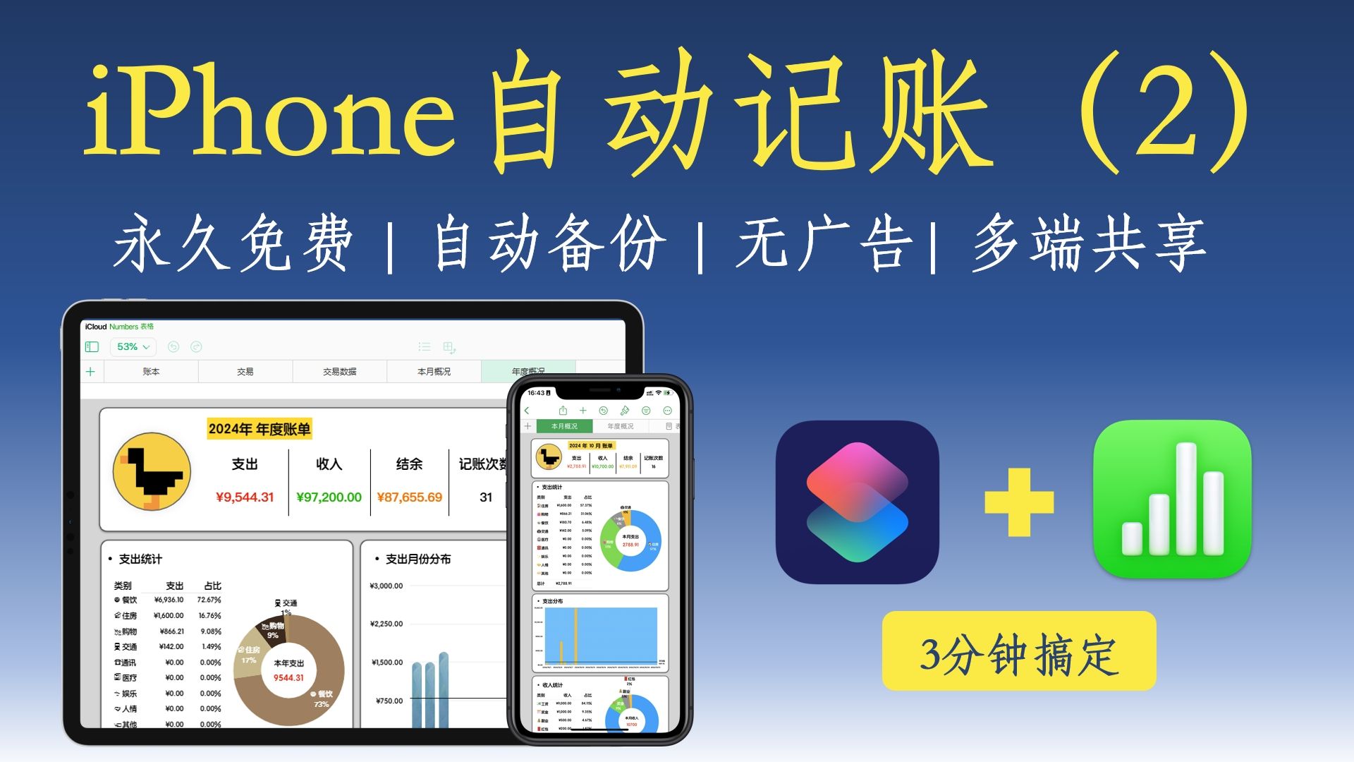 iPhone免费自动记账功能太强了(补充视频)| 保姆级教程哔哩哔哩bilibili
