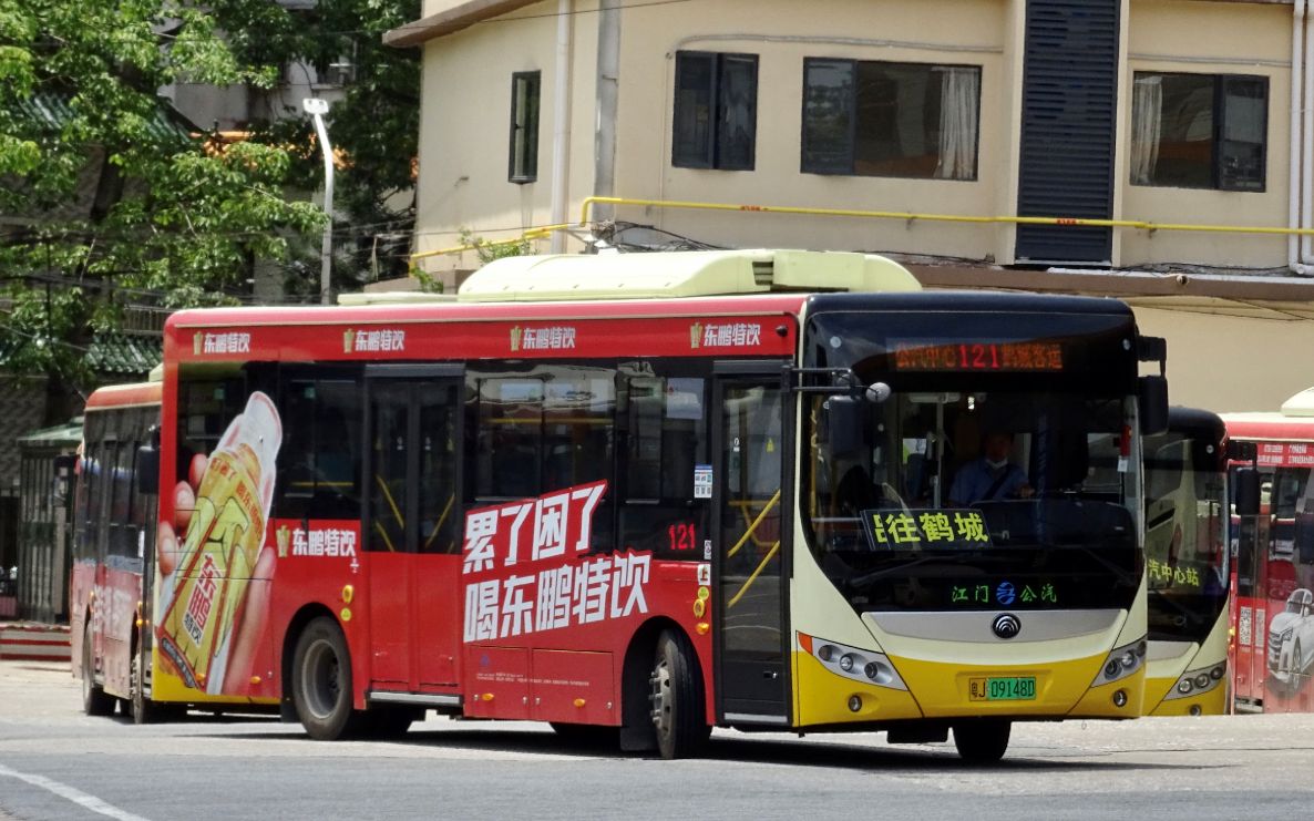 buspov江门公汽121路鹤城客运站往公汽中心站