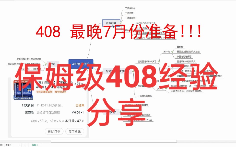 【保姆级】上岸学长408初试经验分享|复习规划|资料准备|复习方法|复习小tip|计算机考研哔哩哔哩bilibili