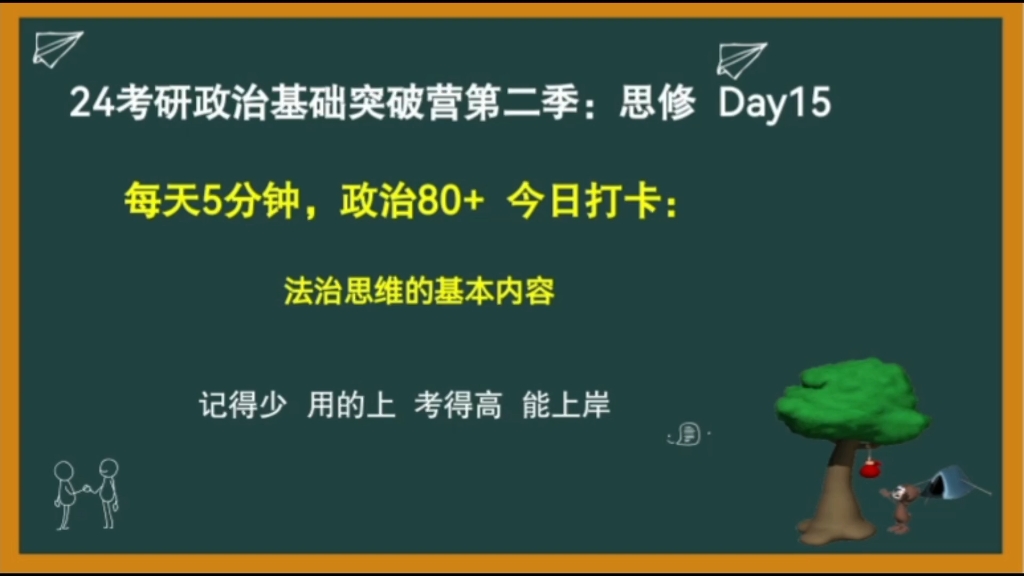 【每天5分钟 政治80+】思修法治Day15:法治思维基本内容//24考研政治思修法治哔哩哔哩bilibili