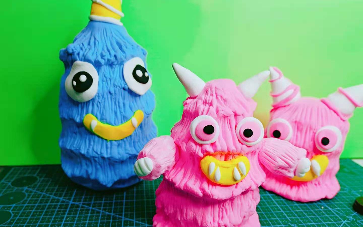 李卉老师带你做手工超清黏土小怪兽