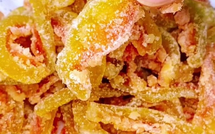 【美食教程】西瓜皮 西瓜皮软糖 香甜有嚼劲,家里人抢着吃