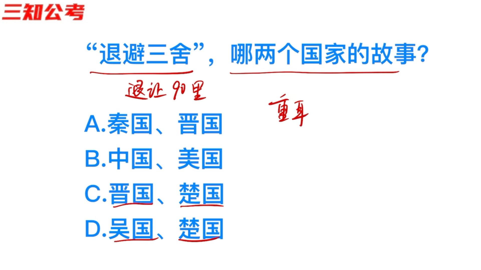 成语退避三舍,说的是那两个国家的故事?学霸失策了哔哩哔哩bilibili