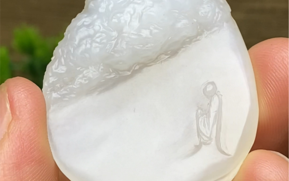 和田白玉《无相佛》吊坠尺寸:51/48/13mm重量:27.