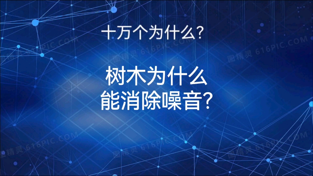 树木为什么能消除噪音?