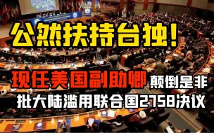 Download Video: 公然扶持台独！现任美国副助卿颠倒是非批大陆滥用联合国2758决议