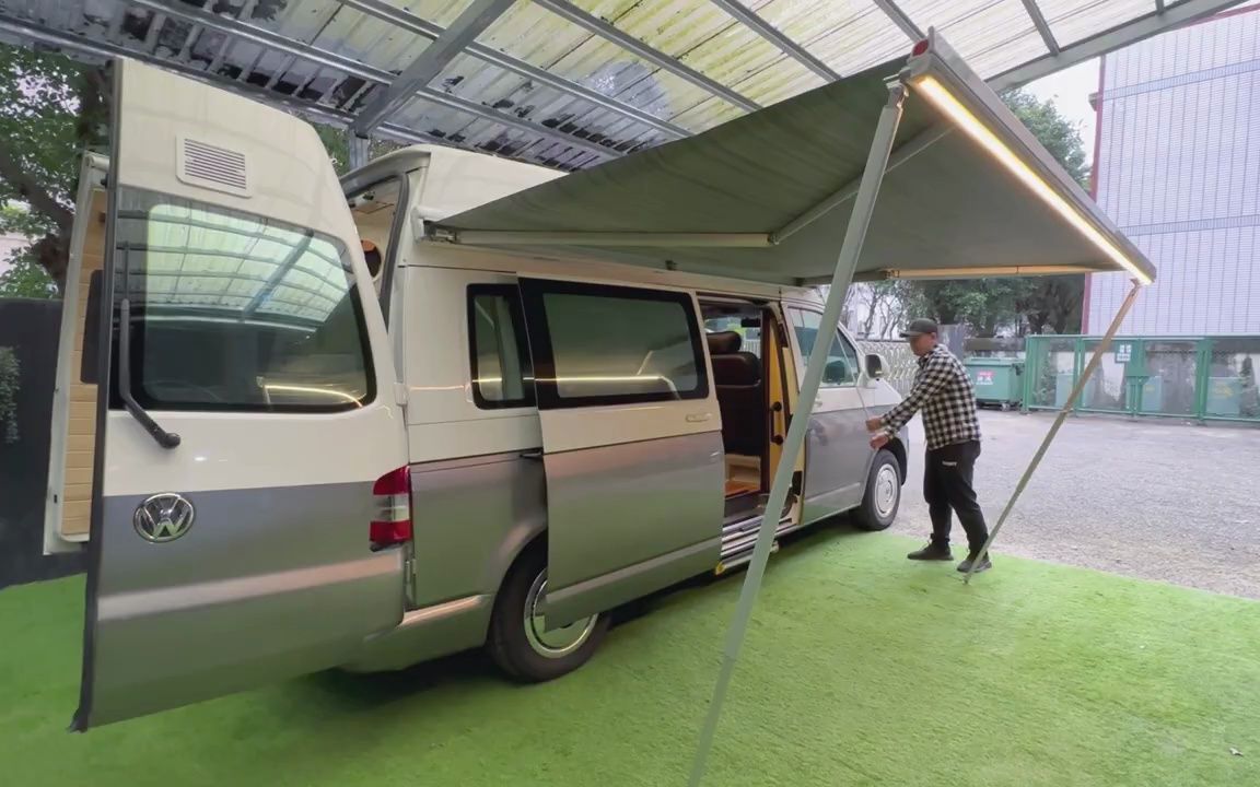 台湾人改装大众t5 高顶露营车