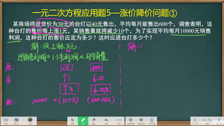 [图]一元二次方程应用5-销售问题-降价涨价问题