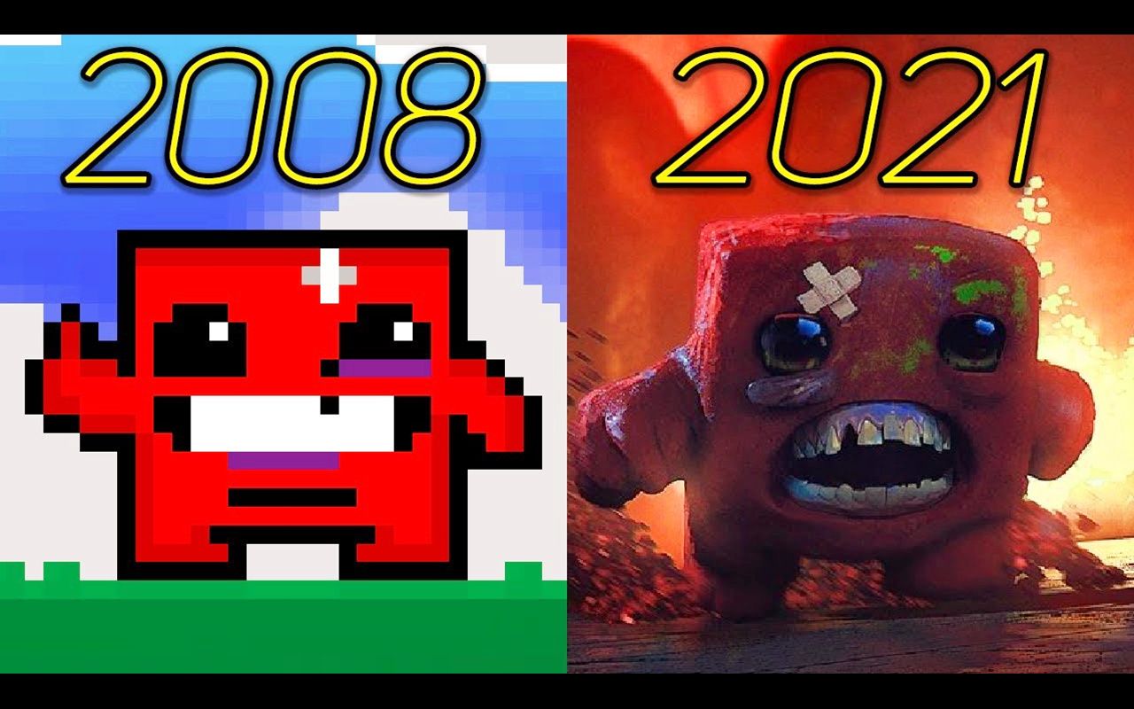 超级食肉男孩进化史 Super Meat Boy Games 20082021哔哩哔哩bilibili