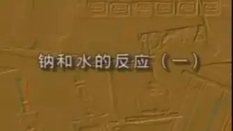 真清朝老片 钠和水的反应