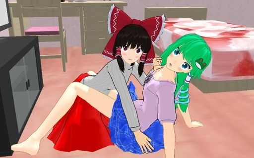 【东方MMD】甜辣的百合接吻【绅士巫女组】哔哩哔哩bilibili