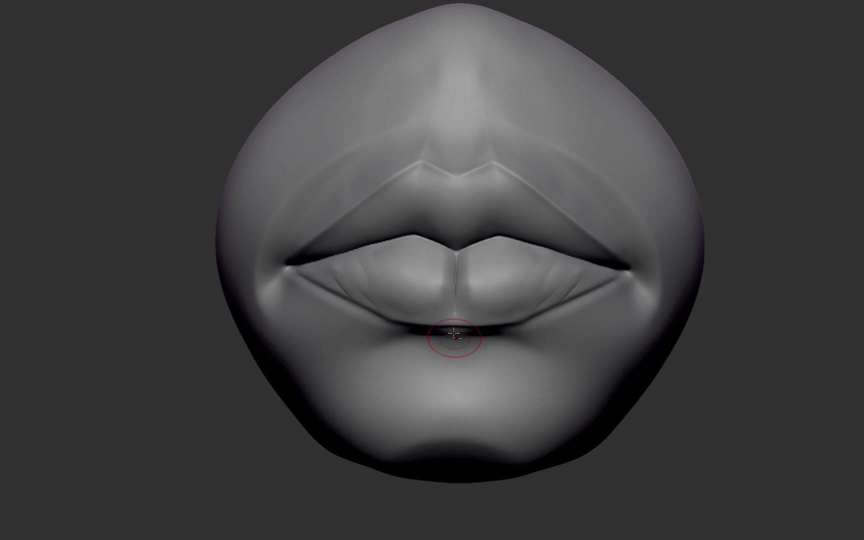 zbrush嘴部雕刻演示