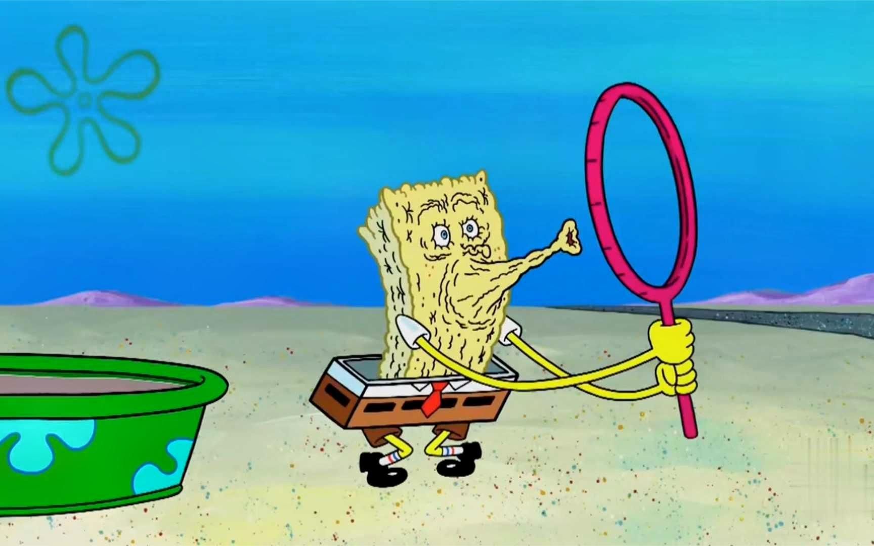 海绵宝宝用尽全力制造虾霸号自己却瞬间成干真是吓人