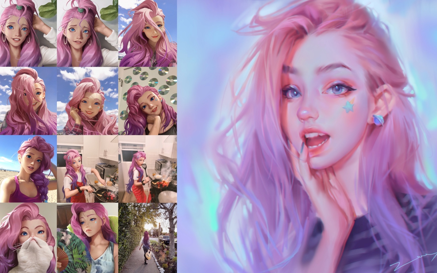 活动作品星空剪影萨勒芬妮seraphine