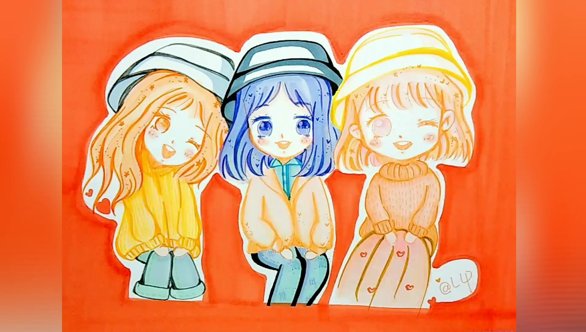 翻开马上画芃教你超可爱的手帐简笔画闺蜜篇