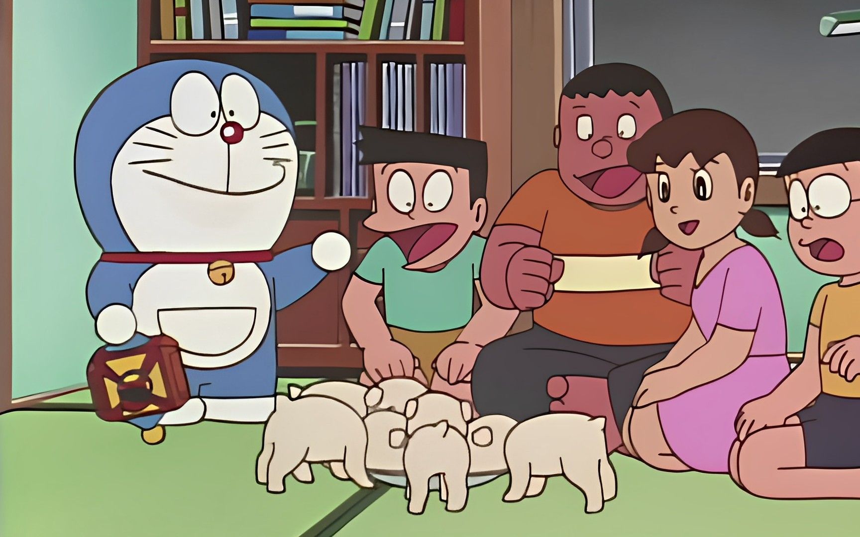 哆啦a梦:同学误以为大雄上课拉裤子了,老师把静香也误会了