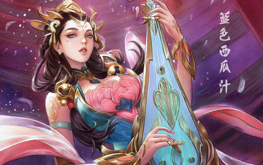 美呆马克笔手绘王者荣耀杨玉环看到最后肯定头晕