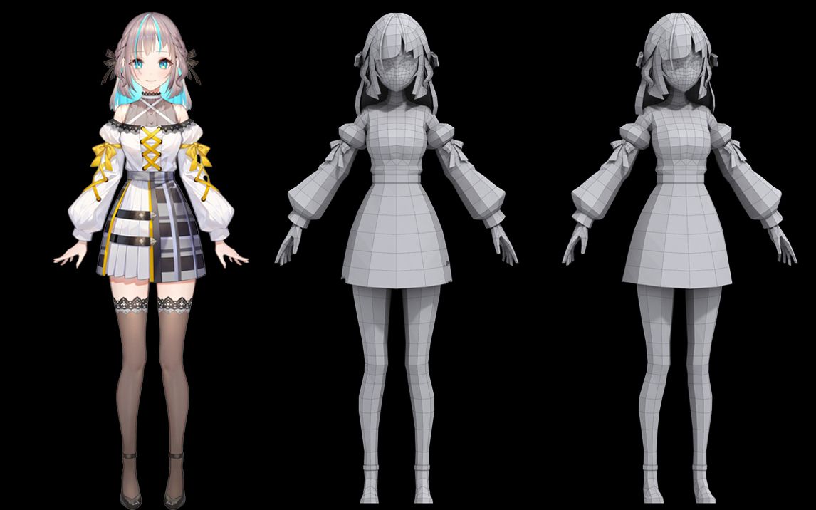 【3dmax角色教程】卡通二次元人物建模,模型布线基础讲解教学_哔哩