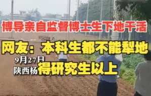 Tải video: 西北农林科技大学的试验田里，博导田边拿着铁锹亲自监督博士生下地干活