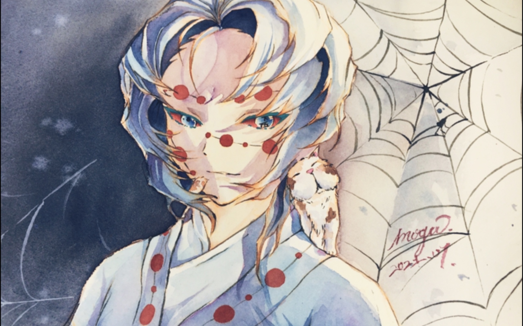 【水彩】鬼灭之刃十二鬼月·累_哔哩哔哩_bilibili