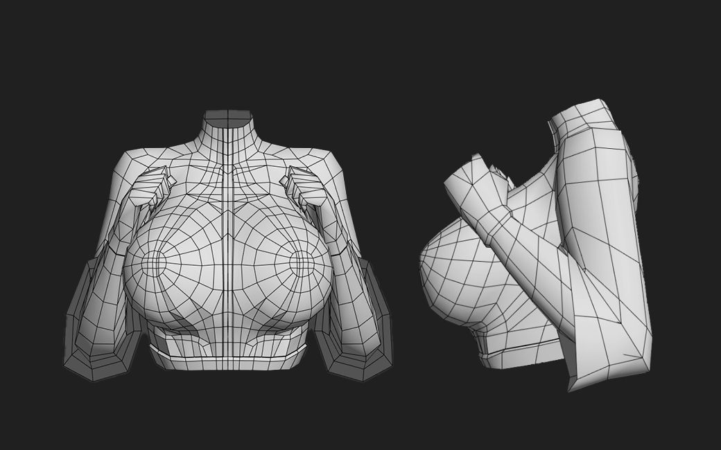 性感老婆模型案例教学 人体胸部到模型衣服制作建模全流程