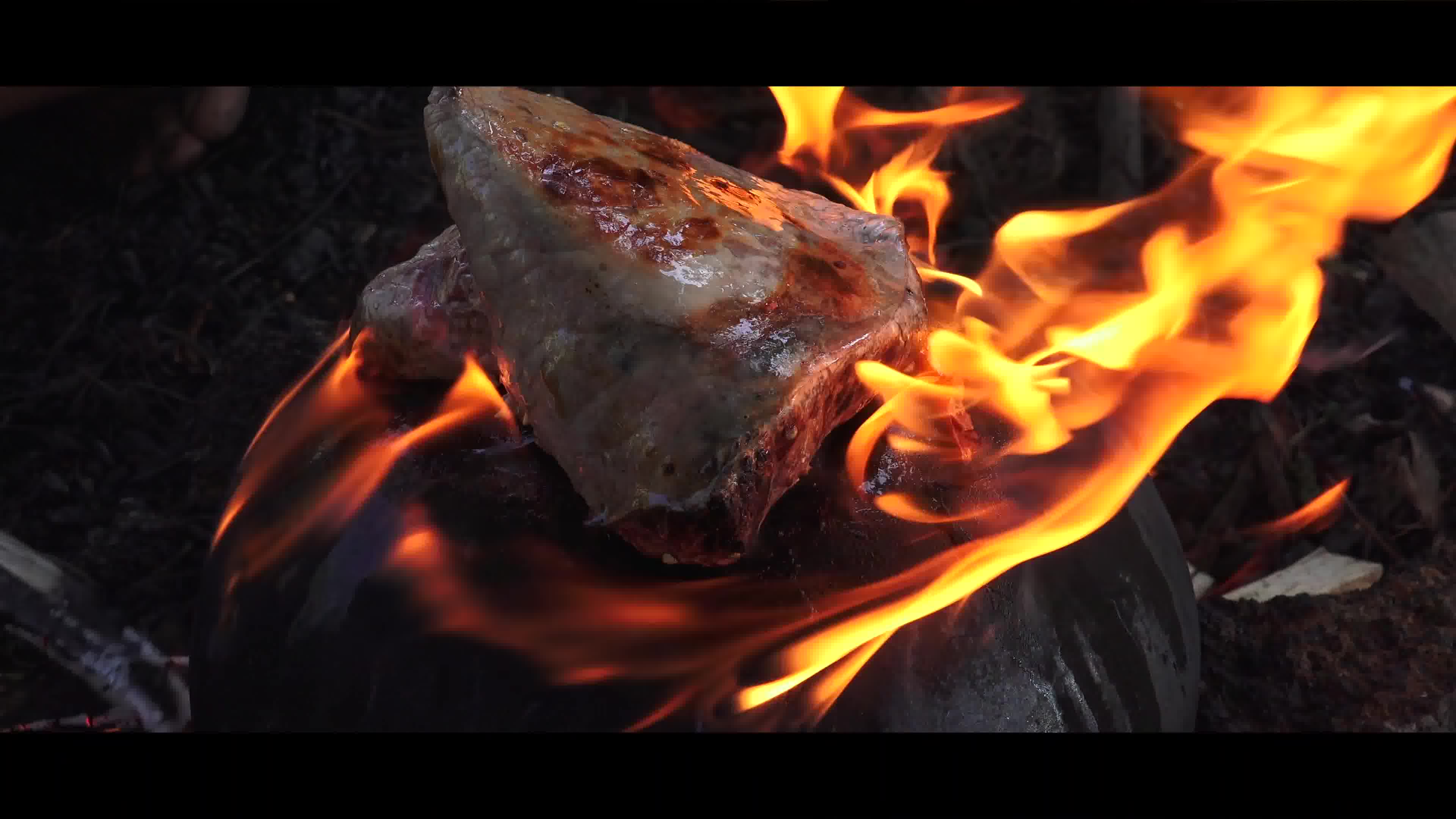 【荒野美食】用锅底烤猪肺!