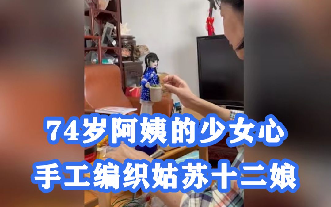 [图]74岁阿姨的少女心！上海阿姨手工编织姑苏十二娘