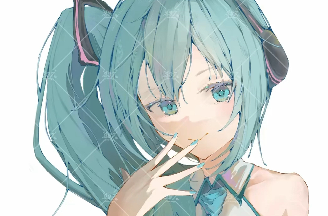 【断发miku】绘画过程…我是不是发太晚了哔哩哔哩bilibili