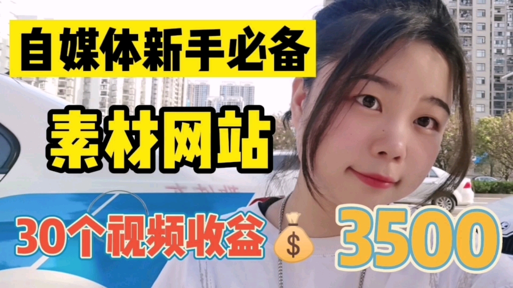 自媒体新手必备素材网站,30个视频收益可达3500!哔哩哔哩bilibili